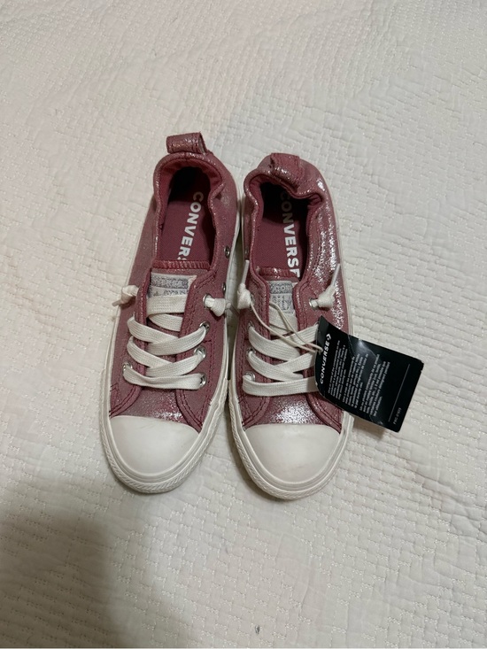 Converse Shoes - Converse Dusty Pink Glitter Slip-On Low Tops